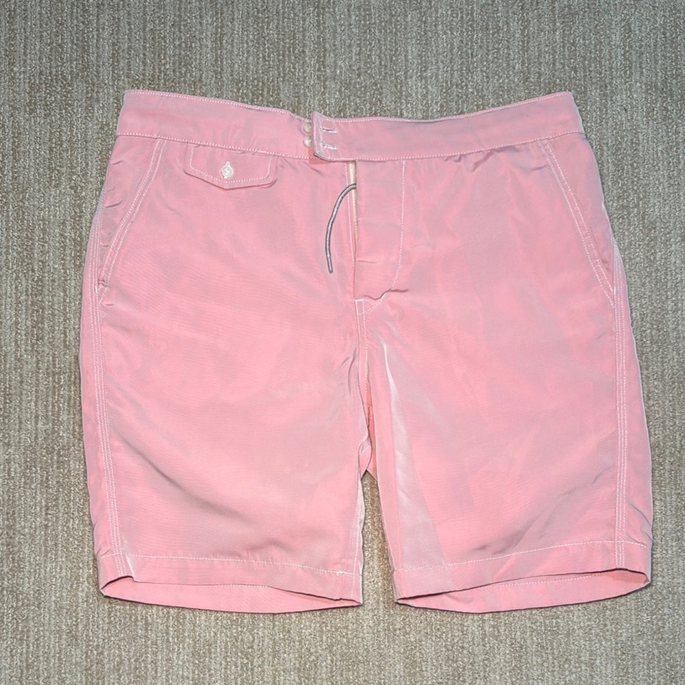 BD Baggies Pink Swim Shorts Men’s Size 32 Unlined Board Shorts with Pockets